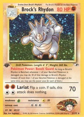 Brock's Rhydon - 2/132 - Holo Rare - 1st Edition